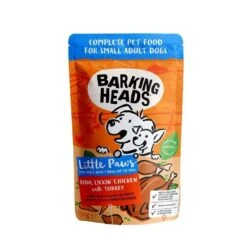 10 X Barking Heads Little Paw Chicken & Turkey 150g