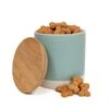 Great&Small Teal Stoneware Dog Treat Jar With Bamboo Lid -Pampered Paws 212560
