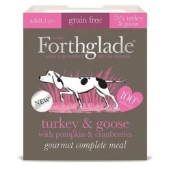 7 X 395g Forthglade Gourmet Grain Free Turkey & Goose W/pumpkin & Cranberry