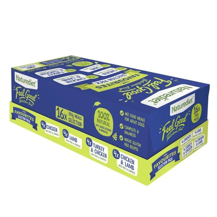 Naturediet Feel Good Selection Pack 16 X 390g 3 Naturediet Feel Good Selection Pack 16 X 390g