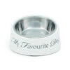 Designed By Lotte Melamine Feeding Bowl My Favourite Dog White 18cm -Pampered Paws 64888 28129