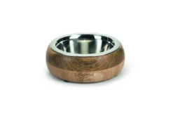 Designed By Lotte 2 In 1 Wood/steel Feeding Bowl Mandira