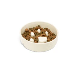 Scruffs® Icon Slow Feeder Pet Bowl Cream