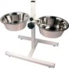 Rosewood Adjustable Height Double Diner Dog Feeding Stand -Pampered Paws AdjustableDoubleDinerXLarge