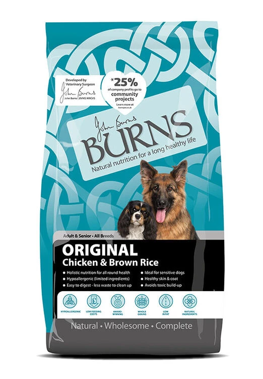 Burns Original Adult/Senior Chicken & Brown Rice Dog Food 3 Burns Original Adult/Senior Chicken & Brown Rice Dog Food
