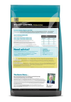Burns Weight Control Chicken And Oats Dog Food 7 Burns Weight Control Chicken And Oats Dog Food -Pampered Paws Weight Control 6kg reverse