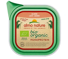 11 X Almo Nature Bio Organic Monoprotein With Salmon Dog Food 150g 3 11 X Almo Nature Bio Organic Monoprotein With Salmon Dog Food 150g