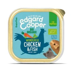 17 X Edgard & Cooper Dog Wet Cup Organic Chicken & Fish 100g