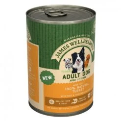 12 X James Wellbeloved Adult Dog Can Turkey & Rice In Loaf 400g