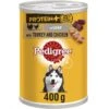 12 X Pedigree Protein Plus Dog Food Tin With Turkey & Chicken In Loaf 400g -Pampered Paws fm 2022 06 16 03 03 26 91700 images
