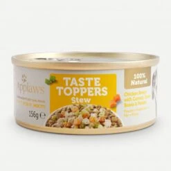 12 X Applaws Taste Toppers Natural Chicken Veg In Stew Tin Dog Food 156g