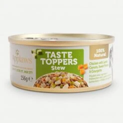 12 X Applaws Taste Toppers Natural Chicken Lamb & Veg In Stew Tin Dog Food 156g