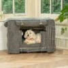 Lords & Labradors Dog Crate Set In Granite Boucle -Pampered Paws granite crate set silver 2