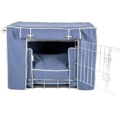 Lords & Labradors Dog Crate Set In Savanna Indigo -Pampered Paws indigo full set silver