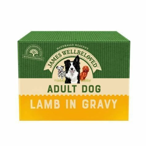 JAMES WELLBELOVED MEGA PACK Dog Pouches Lamb With Rice In Gravy 40x150g 3 JAMES WELLBELOVED MEGA PACK Dog Pouches Lamb With Rice In Gravy 40x150g