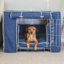 Lords & Labradors Dog Crate Set In Savanna Indigo -Pampered Paws lords and labradors savanna indigo crate set with norjack dog breed 28129