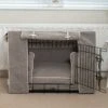 Lords & Labradors Dog Crate Set In Savanna Stone -Pampered Paws savanna stone black crate set