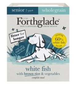 18 X Forthglade Wholegrain White Fish With Brown Rice & Vegetables Complete Senior Wet Dog Food 395g